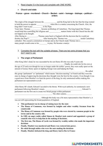 Week 7 - English History