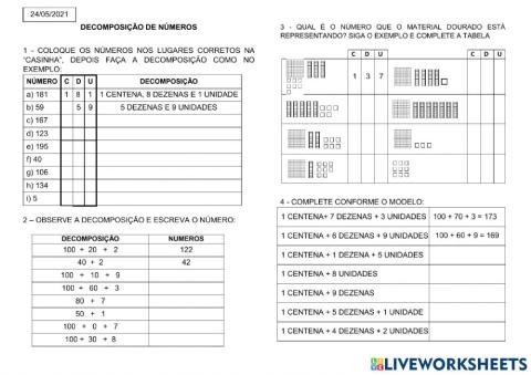 Decomposição de números