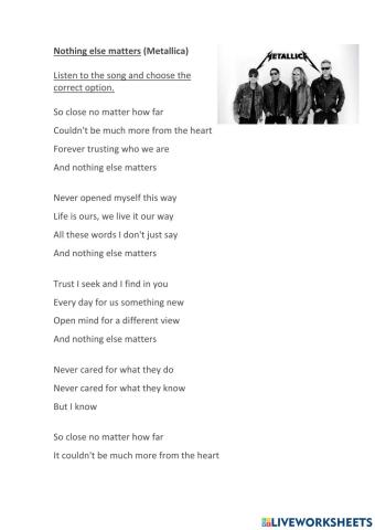 Nothing else matters (Metallica)