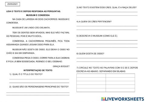 Interpretação de texto