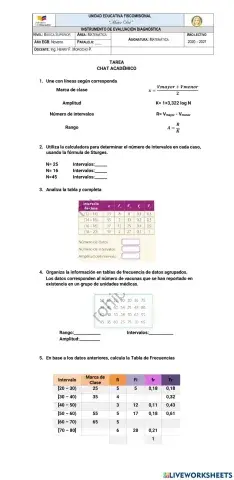Tablas de Frecuencia Adaptada