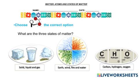 Matter: Atoms and Molecules