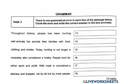 S.E.A. Language Arts Practice