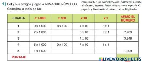 Armando números