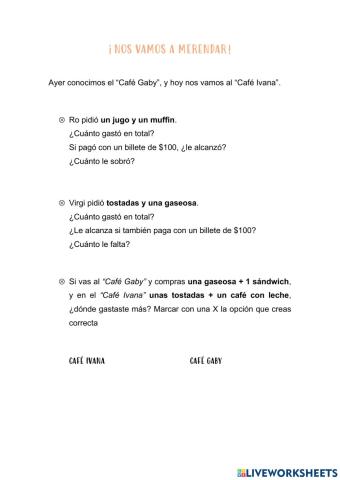 Nos vamos a merendar