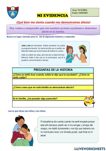 Qué bien me siento cuando nos demostramos afecto