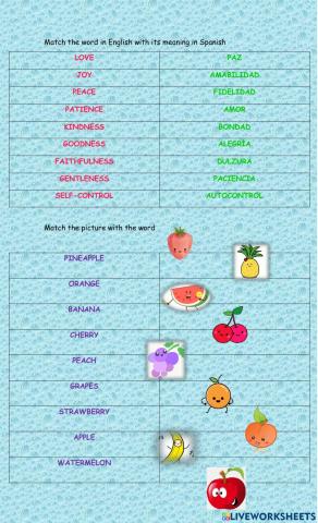 The fruit of the spirit