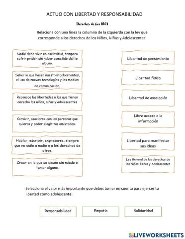 Actuar con libertad y responsabilidad