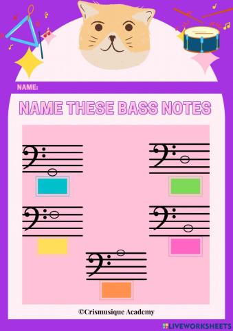 The Lines of the Bass Clef Notes