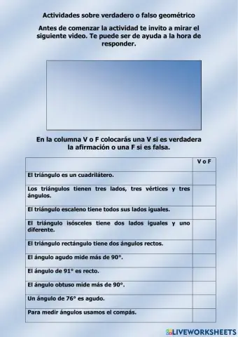 Verdadero y falso geométrico