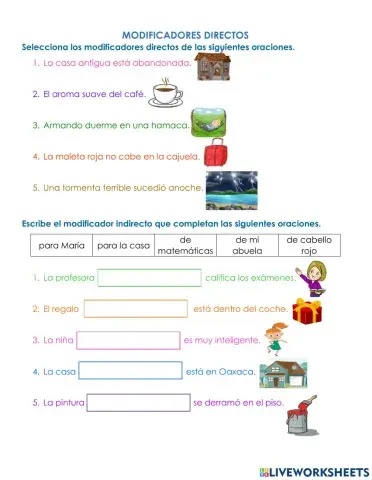 Modificadores del sujeto