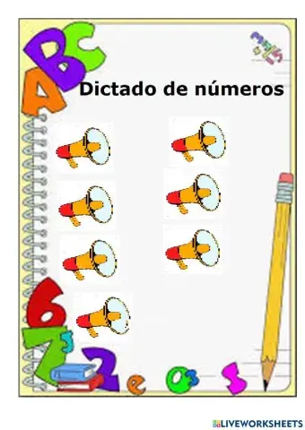 Dictado de números con el mil