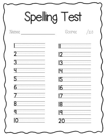 Grade 3 Spelling Review