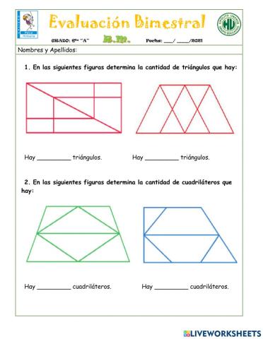 Examen Bimestral Primaria RM 6to