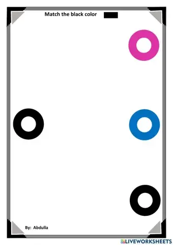 Match the black color