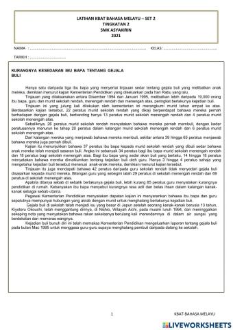 Latihan KBAT BM set 2