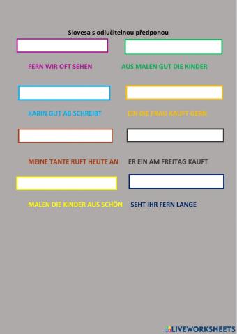 Slovesa s odlučitelnou předponou-slovosled