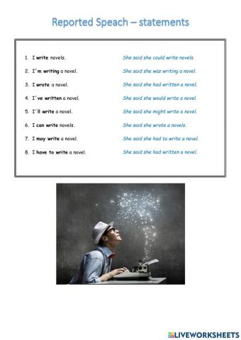 Reported speach statements