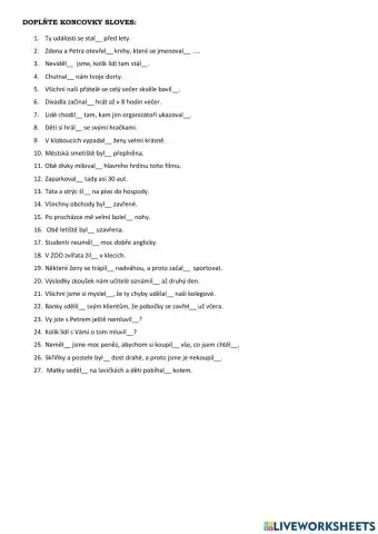 Koncovky minulý čas