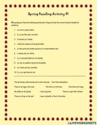 Spring Reading Activity