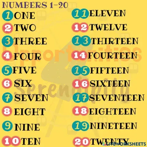 Numbers 1-20
