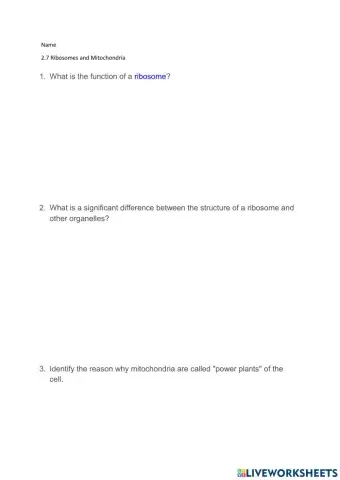 2.7 Ribosomes and Mitochondria