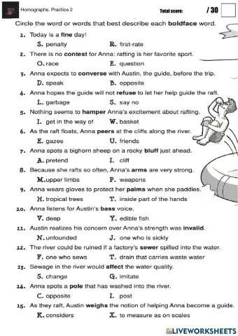 Homographs. Practice 2