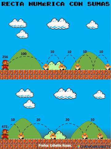 Sumas en la recta numérica