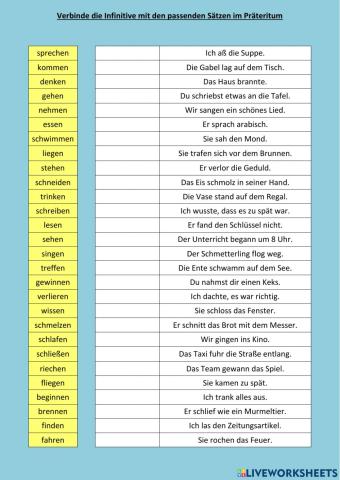Präteritum Match Up