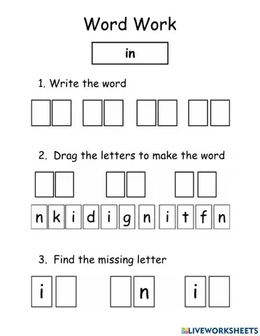 Word Work - in