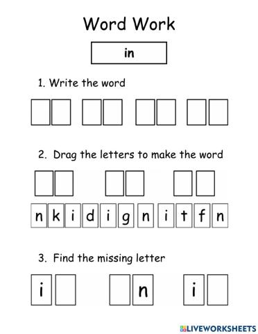 Word Work - in