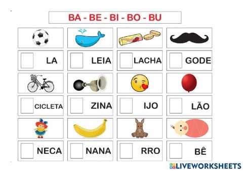 Complete as palavras