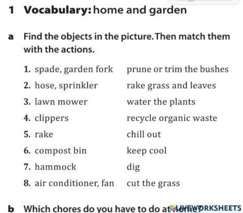 Garden vocabulary