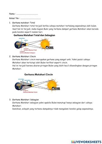 Gerhana Matahari dan Bulan