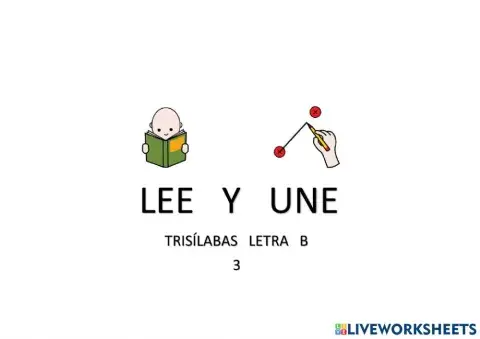 Lectura de trisílabas con B