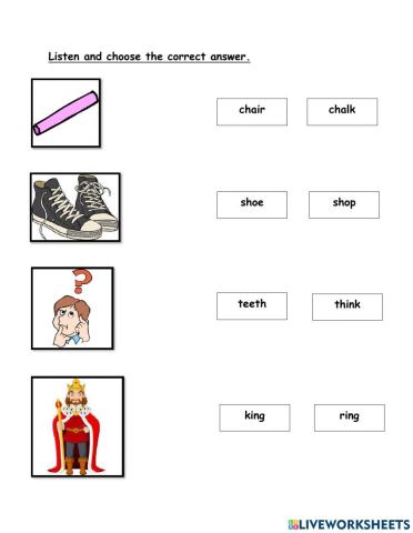 Ch,sh,th and ng phonics