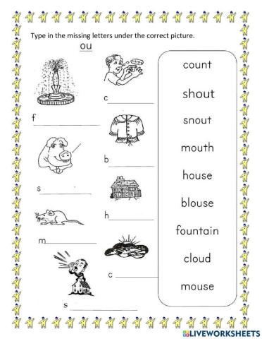 Phonics - ou sounds