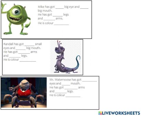 Body parts - Numbers