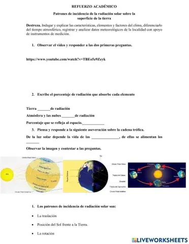 Patrones de radiación solar