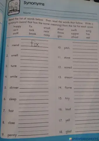 Synonyms, antonyms, homonyms