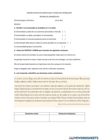 Prueba de diagnóstico