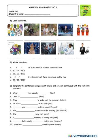 Dates and simple past