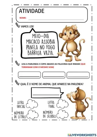 Parlenda - macaca folia