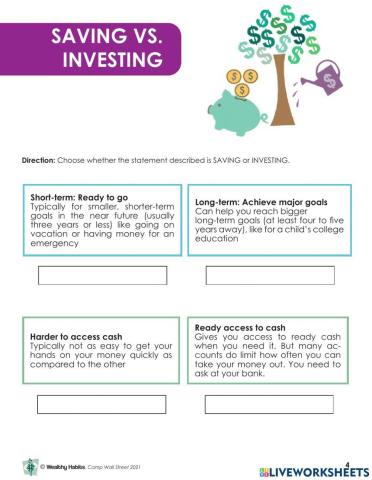 Wealthy Habits Saving vs Investing CWS