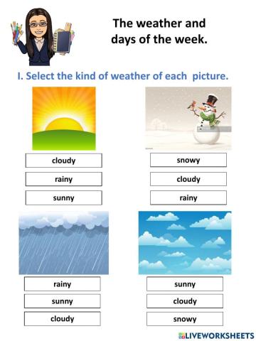 The weather and the Days of the week