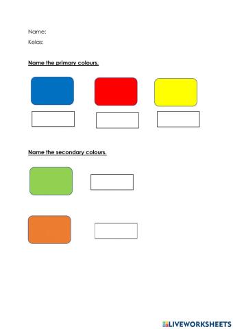 Primary & Secondary Colours