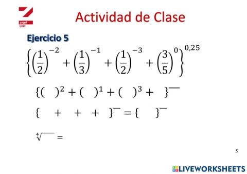 Teoría de Exponentes 5