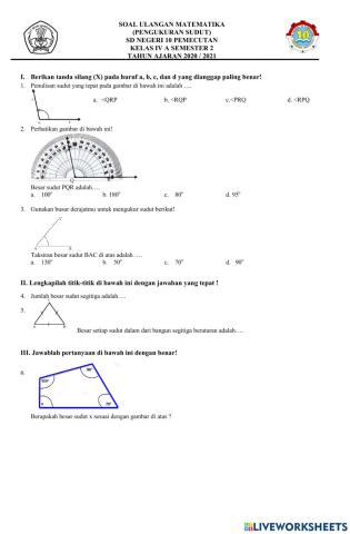Matematika pengukuran Sudut