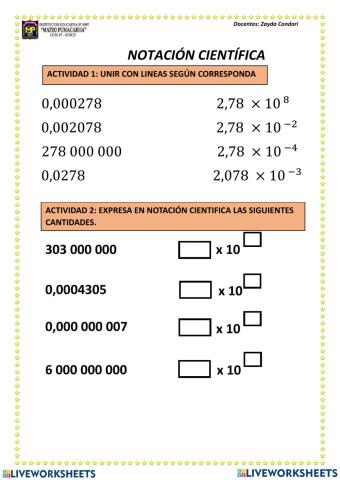NOTACIÓN CIENTÍFICA
