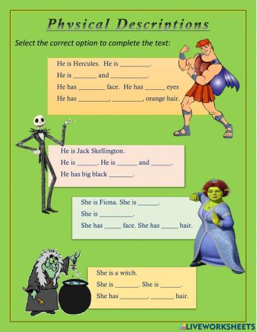 Physical Description Test